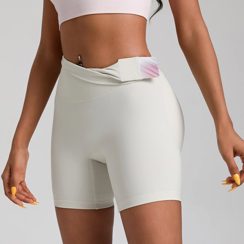 PrimeWalk Solid Color High Waist Short