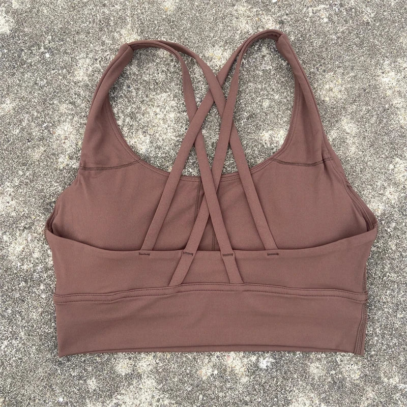 PrimeWalk Solid Color Fitness Sport Bra