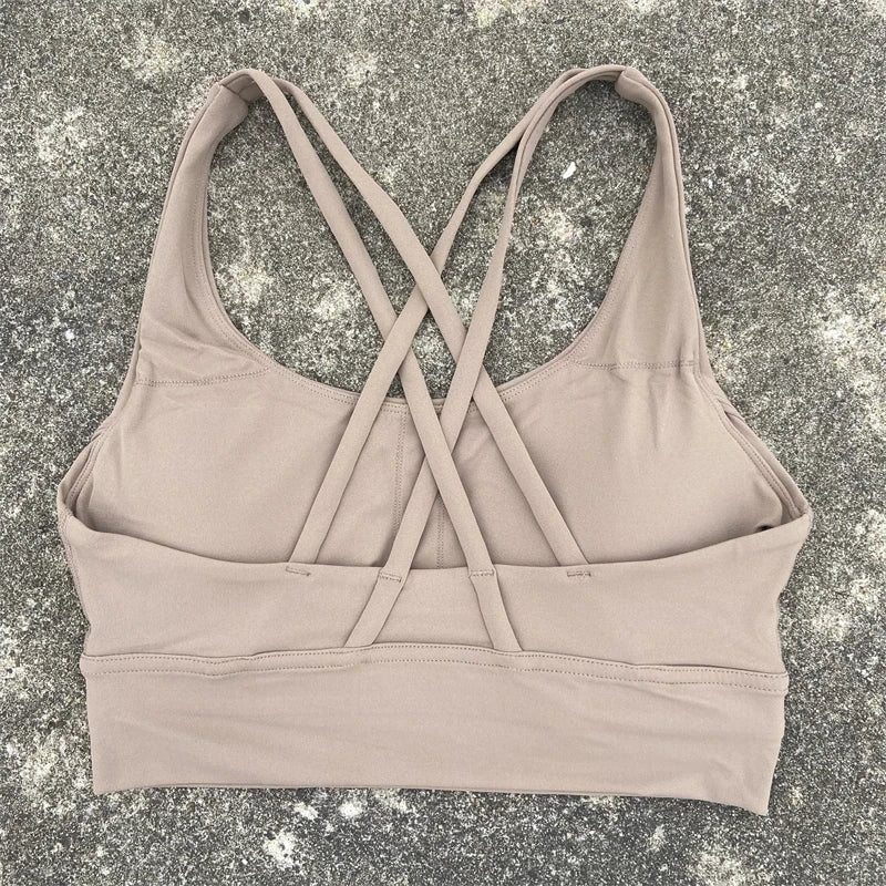 PrimeWalk Solid Color Fitness Sport Bra