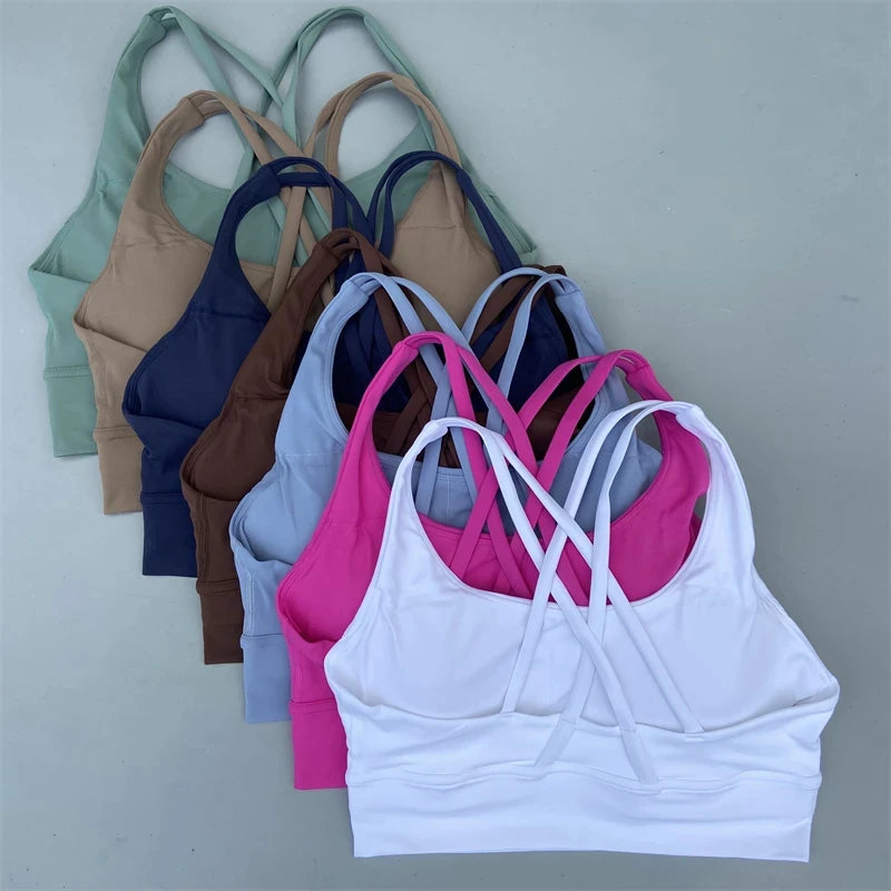 PrimeWalk Solid Color Fitness Sport Bra
