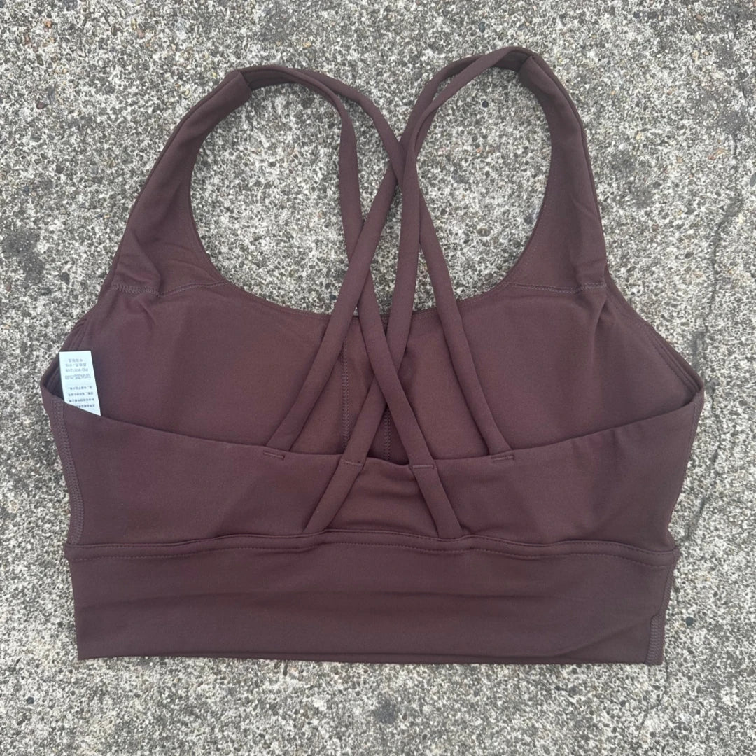 PrimeWalk Solid Color Fitness Sport Bra