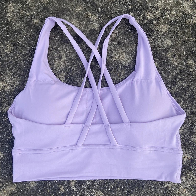 PrimeWalk Solid Color Fitness Sport Bra