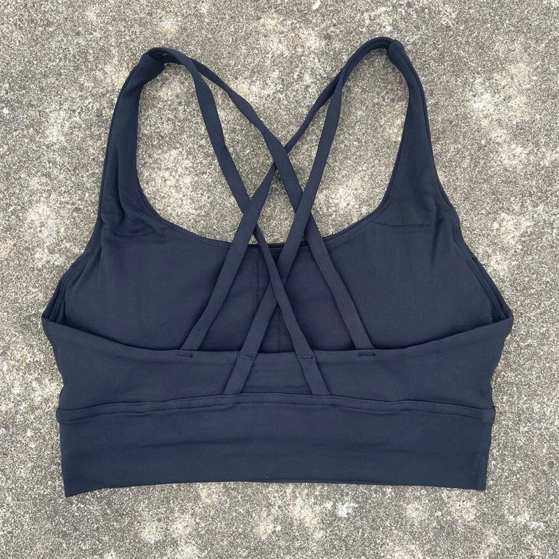 PrimeWalk Solid Color Fitness Sport Bra