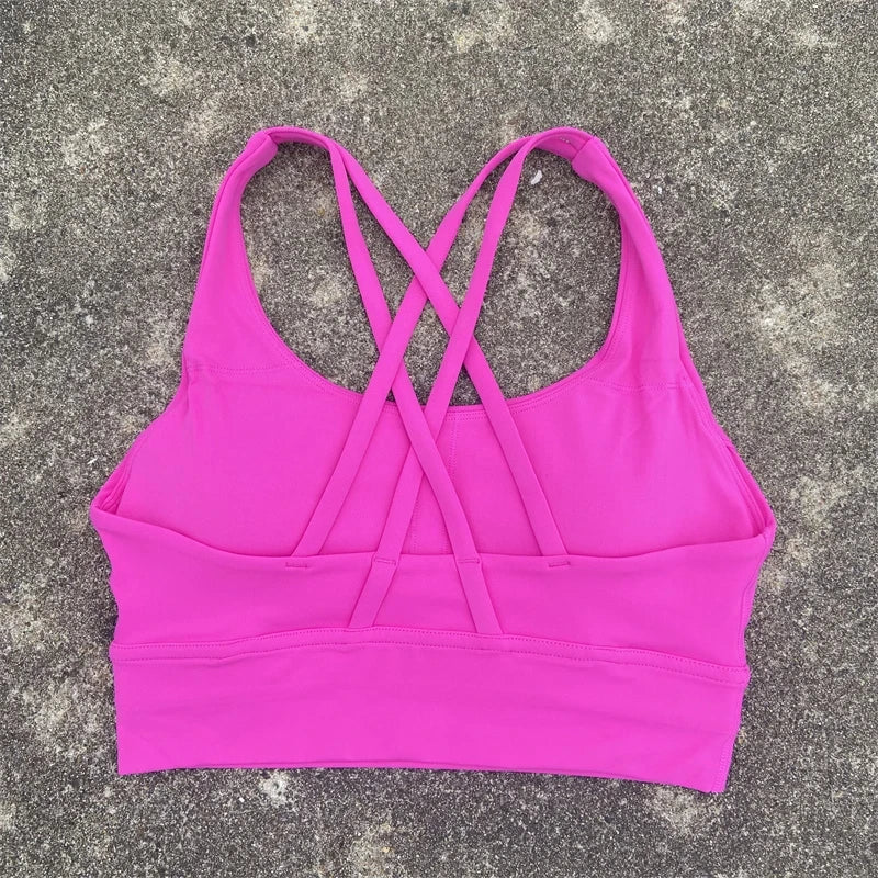 PrimeWalk Solid Color Fitness Sport Bra