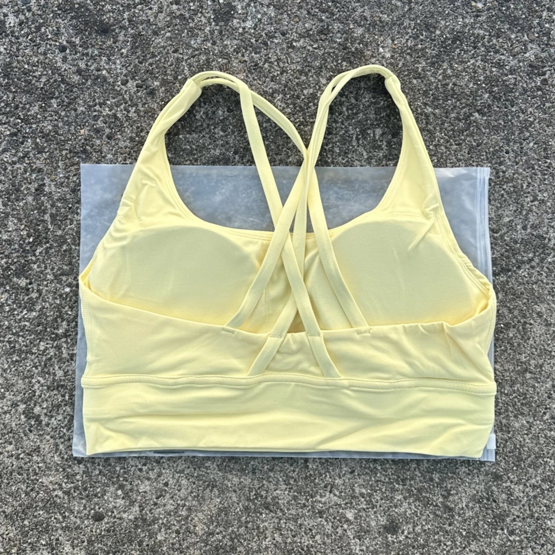 PrimeWalk Solid Color Fitness Sport Bra