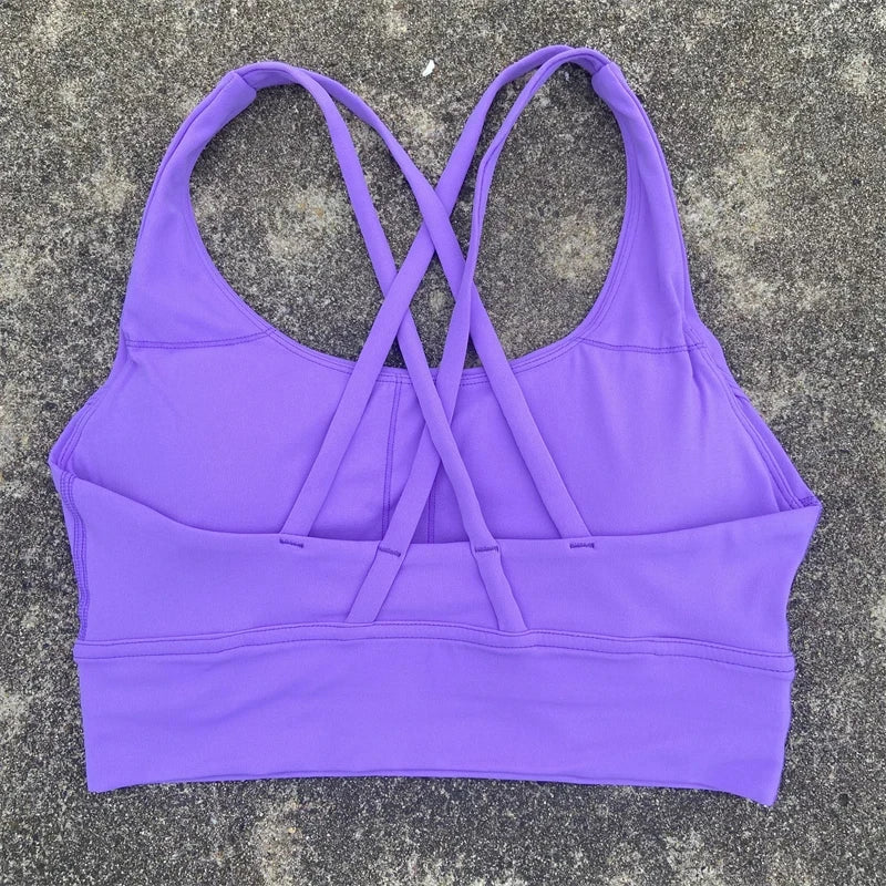 PrimeWalk Solid Color Fitness Sport Bra